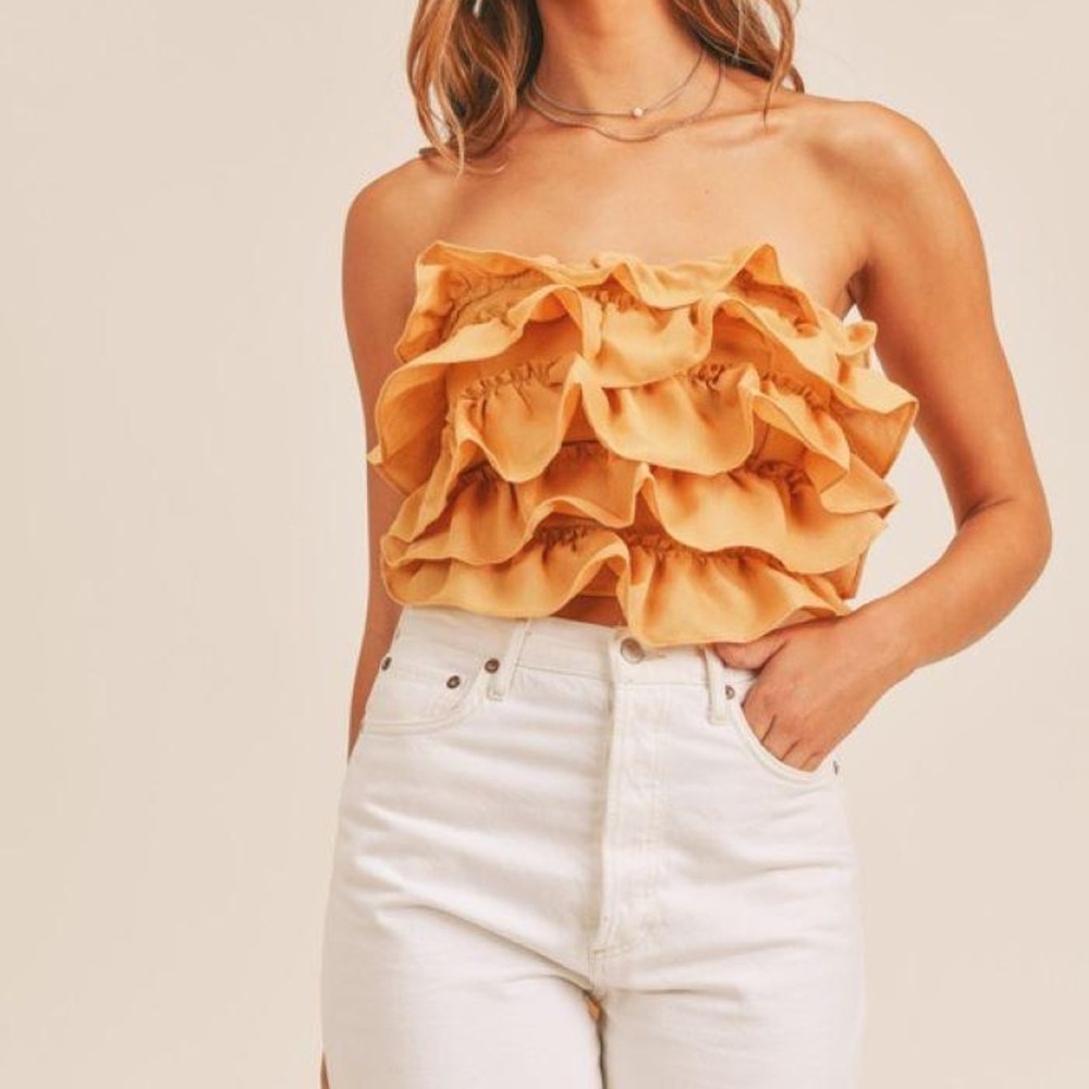 Multi Ruffle Layer Corset Top